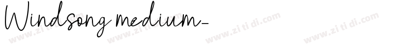 Windsong medium字体转换
